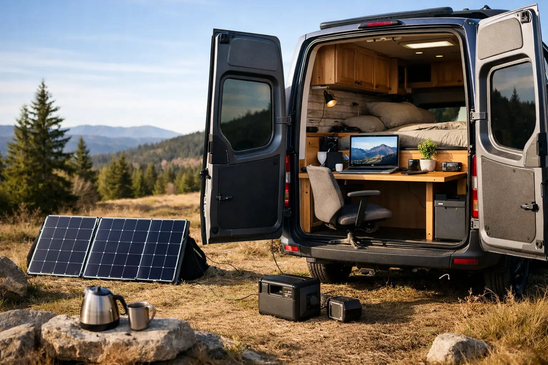 How to Power a Campervan Office Off-Grid