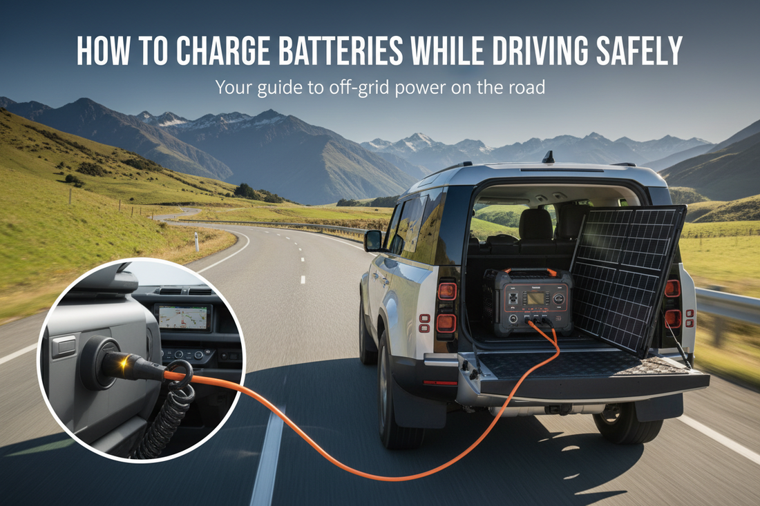 How to Charge Batteries While Driving Safely