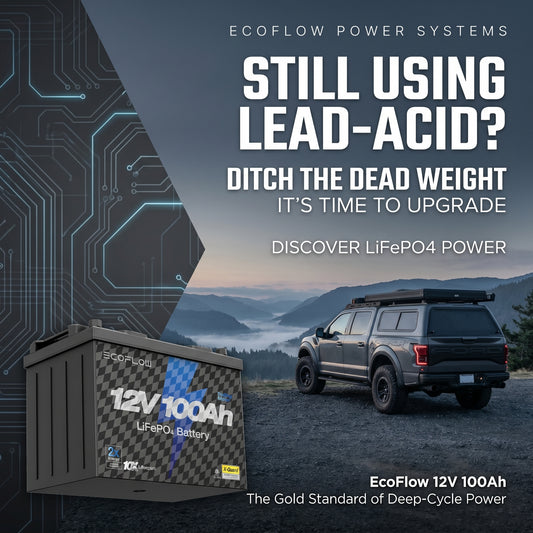 EcoFlow Lithium 12V 100Ah Deep Cycle LiFePO4 Battery