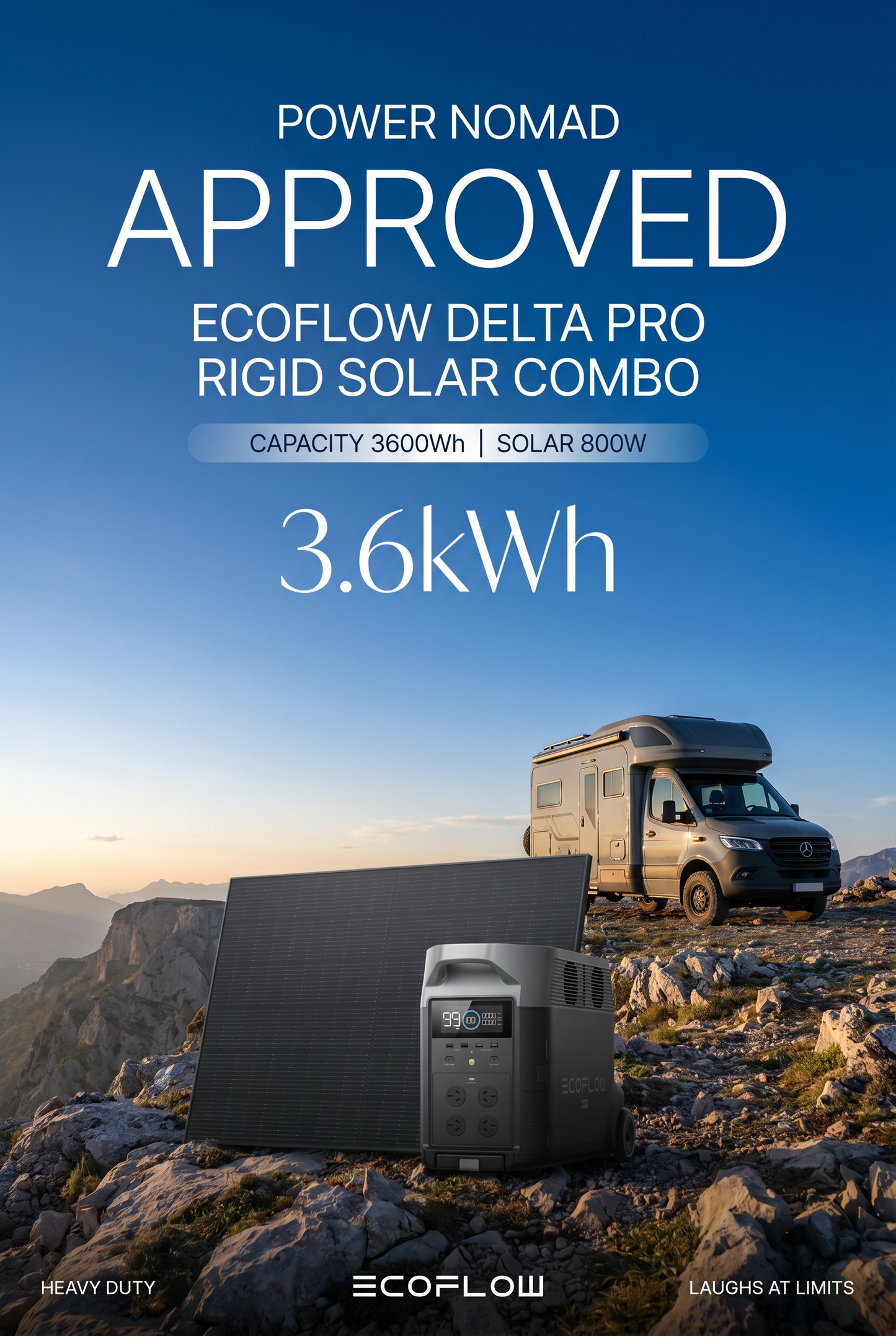 EcoFlow DELTA Pro +2x400W Rigid Solar Panel