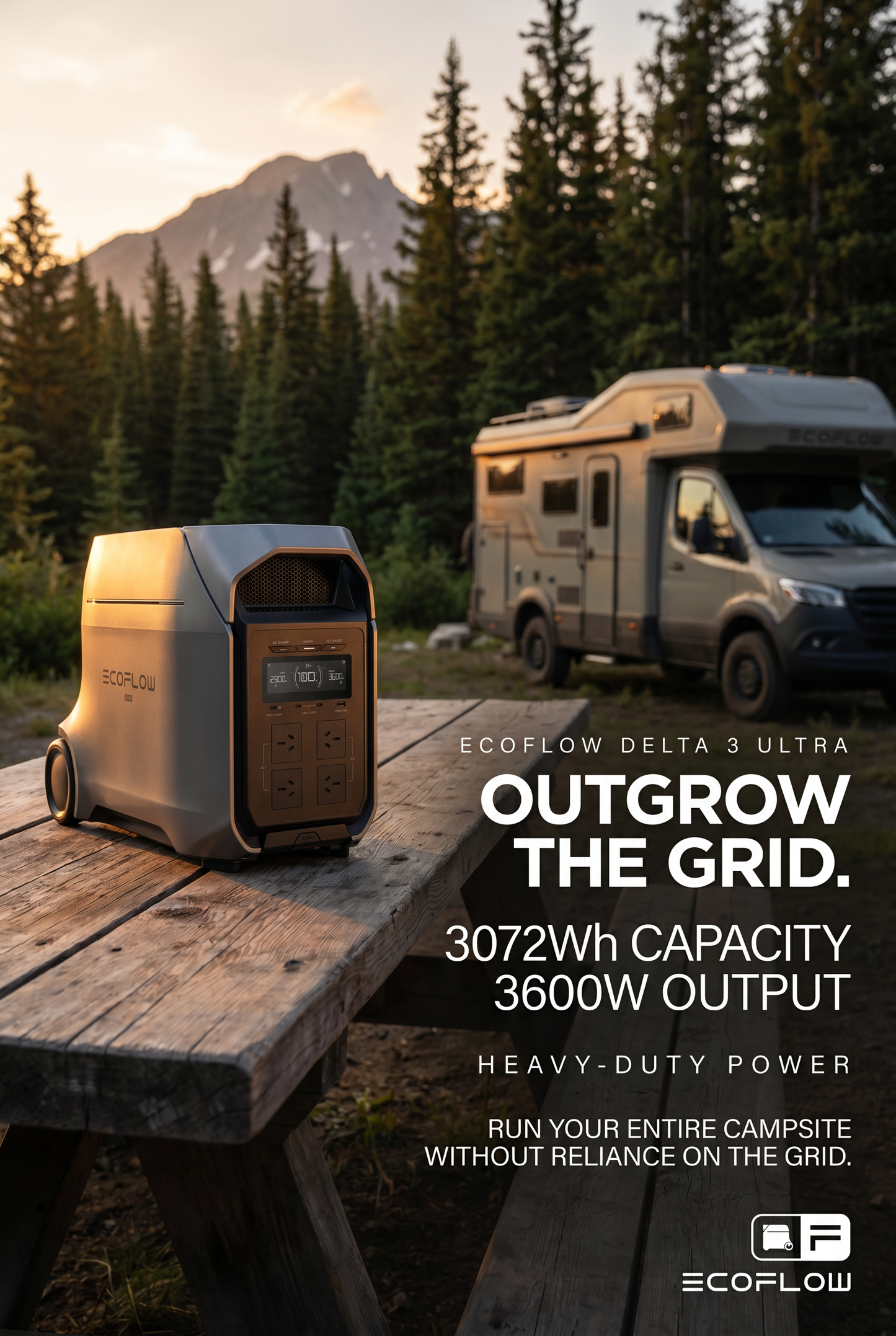 EcoFlow DELTA 3 Ultra Plus Portable Power Station| 3600W | 3072Wh