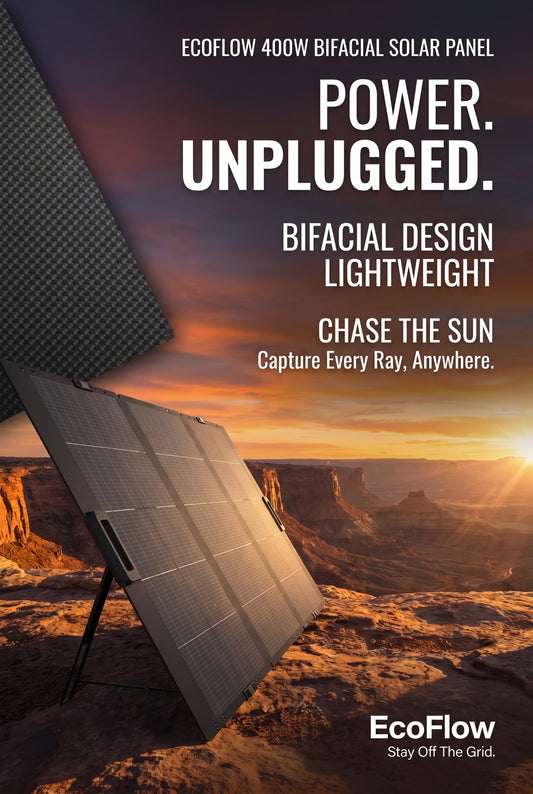 EcoFlow 400W Bifacial Lightweight Portable Solar Panel