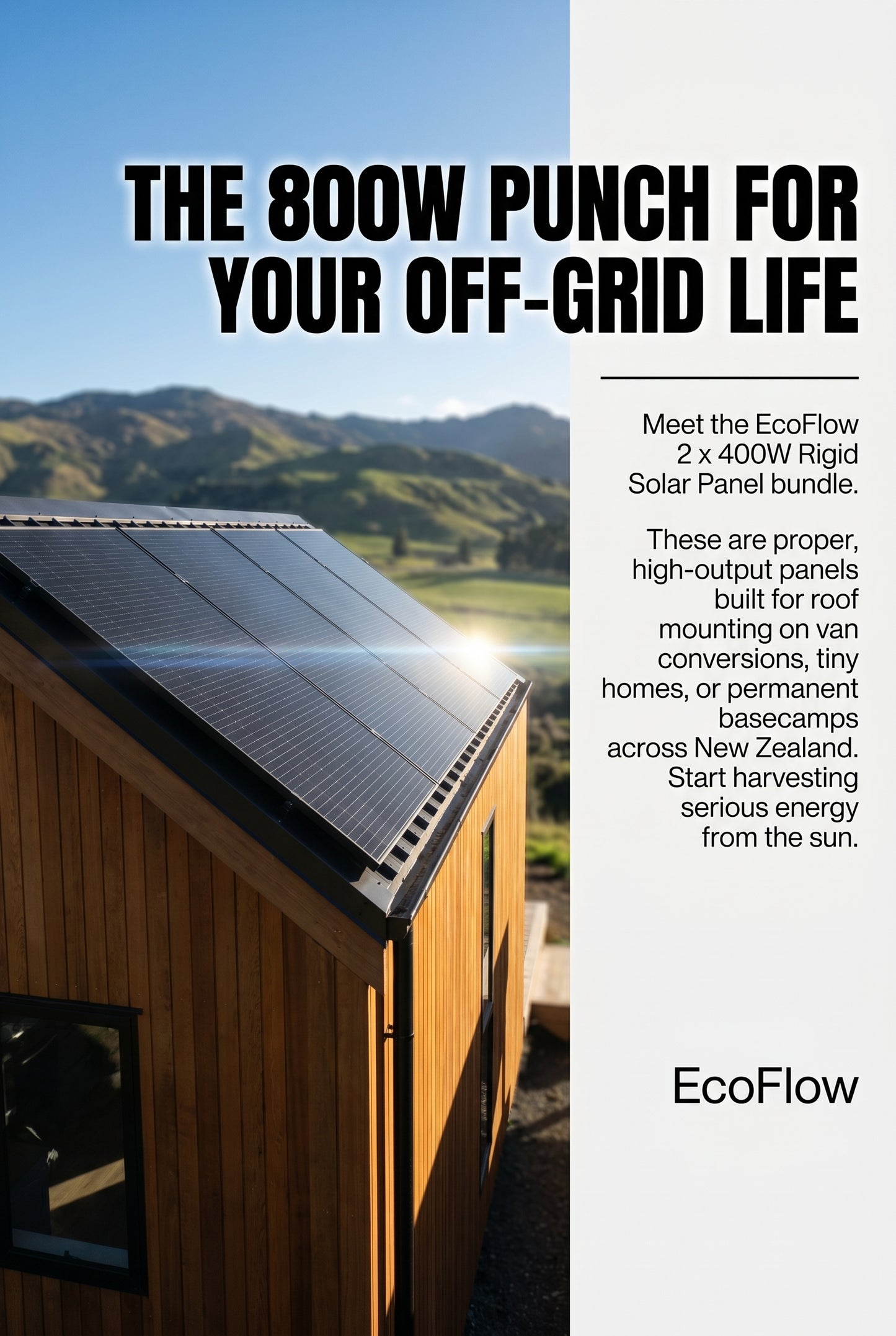 EcoFlow 2 x 400W Rigid Solar Panel
