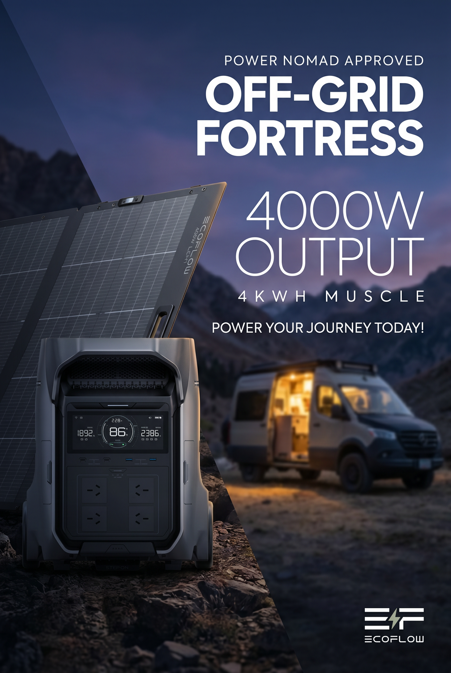 EcoFlow Delta Pro 3 + 400W Lightweight Portable Solar Panel