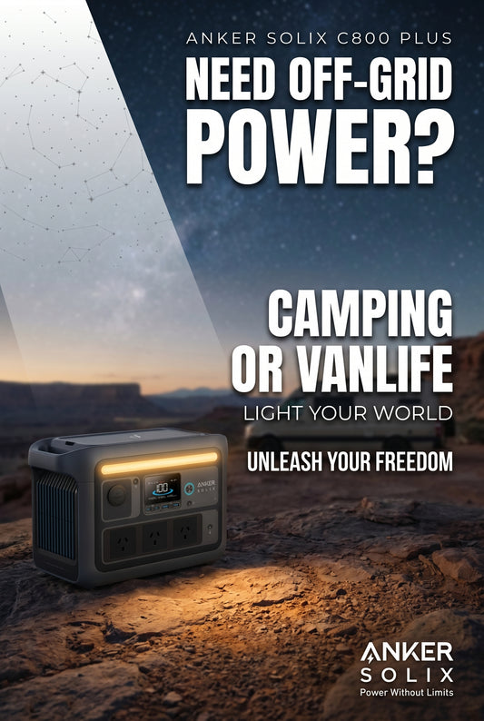 Anker SOLIX C800 Plus Portable Power Station (768Wh, 1200W)